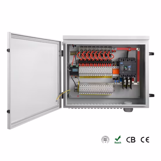 Solar DC Junction Box PV Combiner Box with 16 Strings Metal Waterproof Electrical Boxes IP65