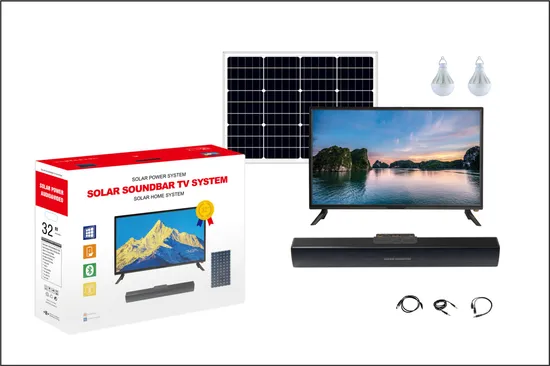 Pcv Solar TV System, D32sv. 18ah Solar TV Lighting System, Portable Living Outdoor Solar Power DC System