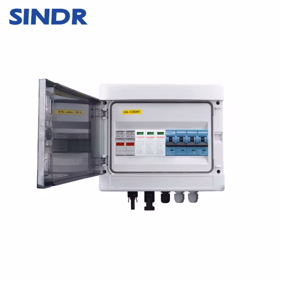 Водонепроницаемая пластиковая распределительная коробка распределительной коробки пост. тока солнечной фотоэлектрической системы постоянного тока 1 строка